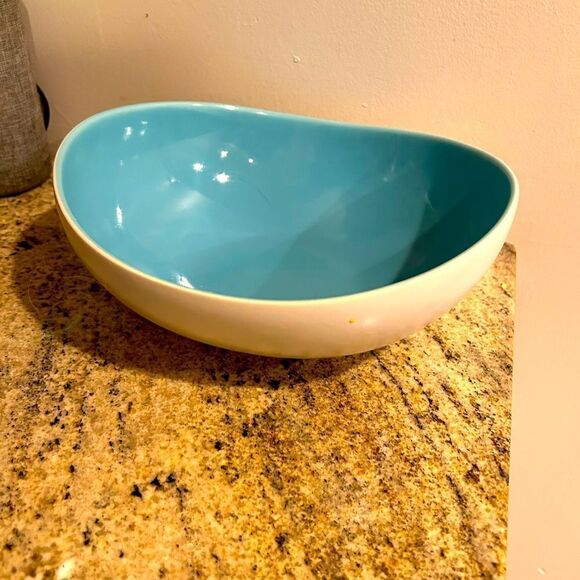 kate spade Other - KATE SPADE LENOX 10.5” SERVING BOWL Turquoise WHITE INTERIOR SUMMER CIRCLE HOME